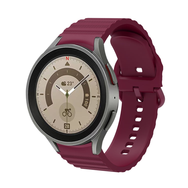 波模様ドット単色バックルシリコンウォッチバンド、Samsung Galaxy Watch 5 / 5 Pro用、Samsung Galaxy Watch 4用