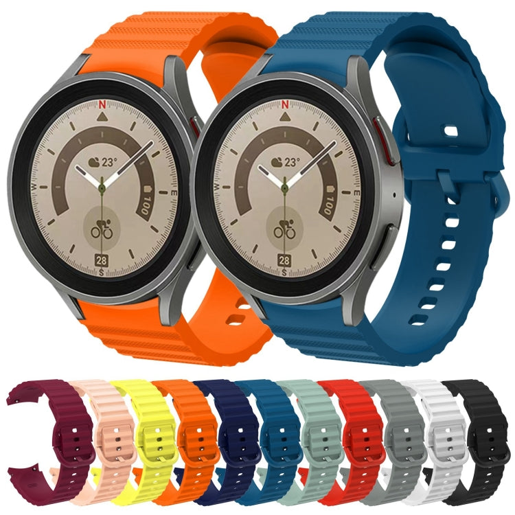 波模様ドット単色バックルシリコンウォッチバンド、Samsung Galaxy Watch 5 / 5 Pro用、Samsung Galaxy Watch 4用