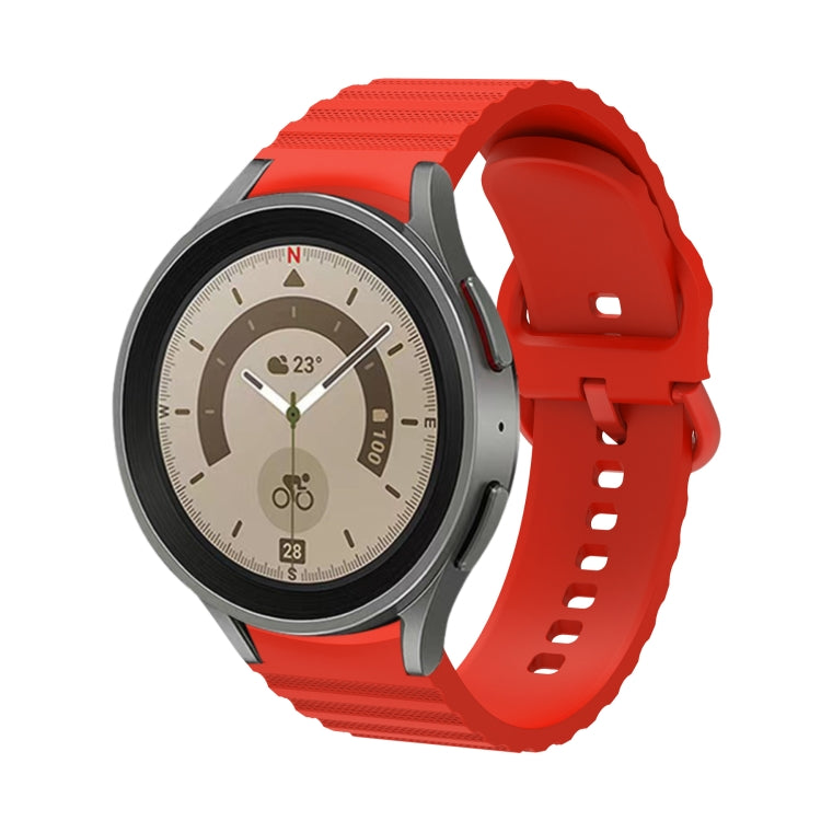 波模様ドット単色バックルシリコンウォッチバンド、Samsung Galaxy Watch 5 / 5 Pro用、Samsung Galaxy Watch 4用