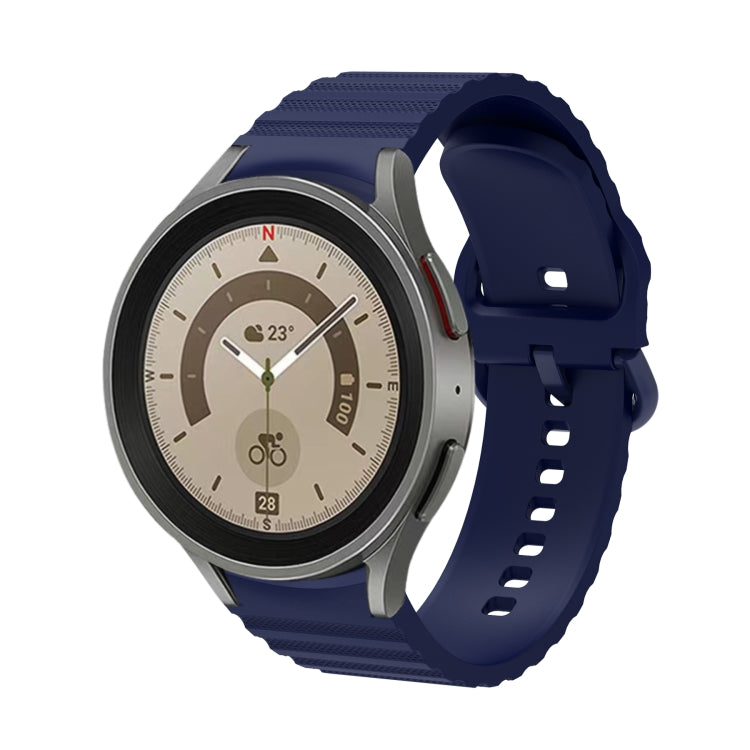 波模様ドット単色バックルシリコンウォッチバンド、Samsung Galaxy Watch 5 / 5 Pro用、Samsung Galaxy Watch 4用