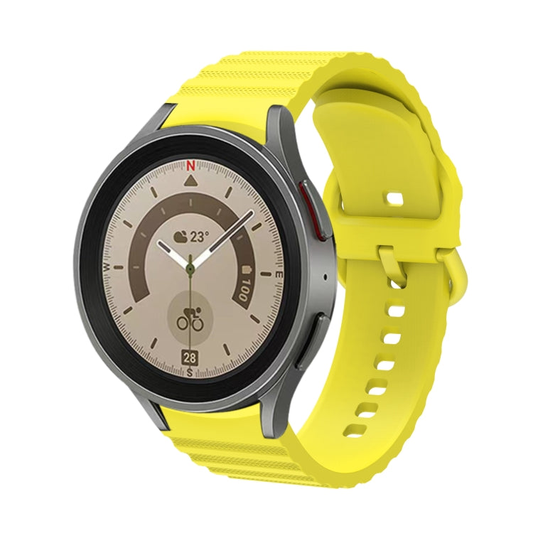 波模様ドット単色バックルシリコンウォッチバンド、Samsung Galaxy Watch 5 / 5 Pro用、Samsung Galaxy Watch 4用
