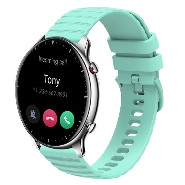 22mm Wavy Dotted Solid-Color Silicone Watch Band, For Amazfit GTR 2, For Amazfit 3 Stratos, For Amazfit GTR 47mm