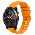 22mm Wavy Dotted Solid-Color Silicone Watch Band, For Amazfit GTR 2, For Amazfit 3 Stratos, For Amazfit GTR 47mm