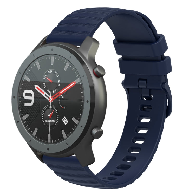 22mm Wavy Dotted Solid-Color Silicone Watch Band, For Amazfit GTR 2, For Amazfit 3 Stratos, For Amazfit GTR 47mm