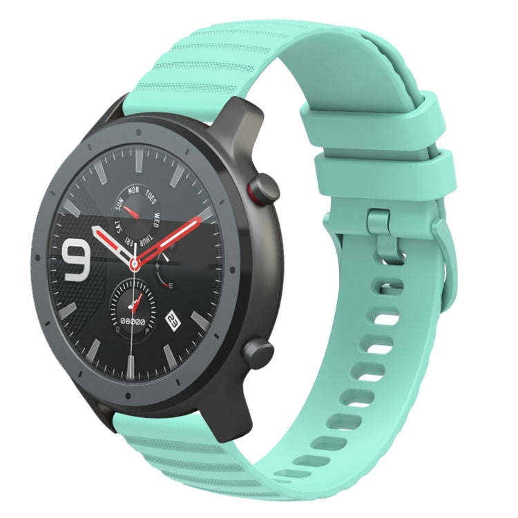 22mm Wavy Dotted Solid-Color Silicone Watch Band, For Amazfit GTR 2, For Amazfit 3 Stratos, For Amazfit GTR 47mm
