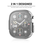 Apple Watch Ultra / Ultra 2 49mm用 ENKAY フルカバレッジ透明ソフトTPUケース＆スクリーンフィルム