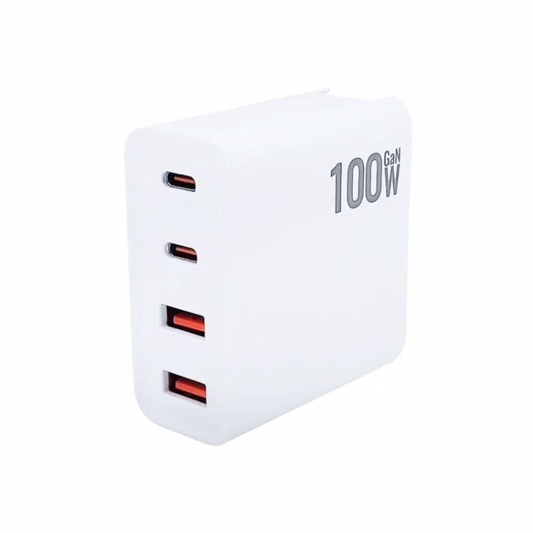 GaN 100W デュアル USB + デュアル USB-C/Type-C マルチポート充電器 2m Type-C to Type-C データケーブルセット付き、USプラグ、US / EUプラグ、US / UKプラグ、US / AUプラグ、US / EU / UKプラグ、US / EU / UK / AUプラグ