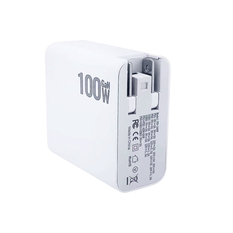 GaN 100W デュアル USB + デュアル USB-C/Type-C マルチポート充電器 2m Type-C to Type-C データケーブルセット付き、USプラグ、US / EUプラグ、US / UKプラグ、US / AUプラグ、US / EU / UKプラグ、US / EU / UK / AUプラグ