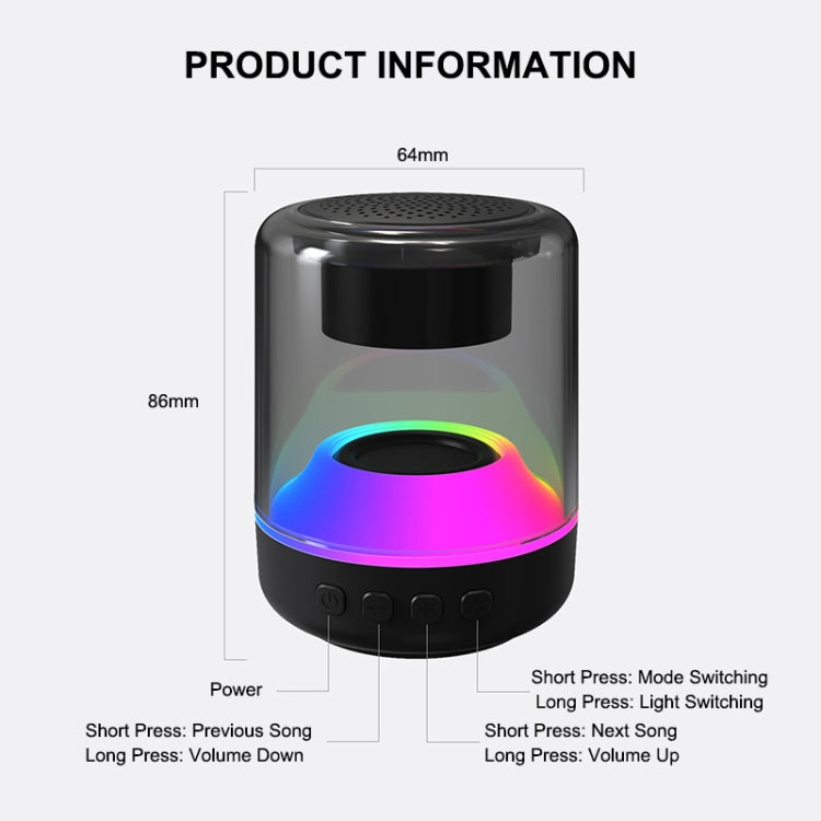 ENKAY Hat-Prince ポータブル RGBライト ワイヤレス Bluetoothスピーカー, S, L