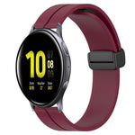20mm 無地マグネット留めシリコンウォッチバンド、Samsung Galaxy Watch Active2 44mm用、Samsung Galaxy Watch 42mm用