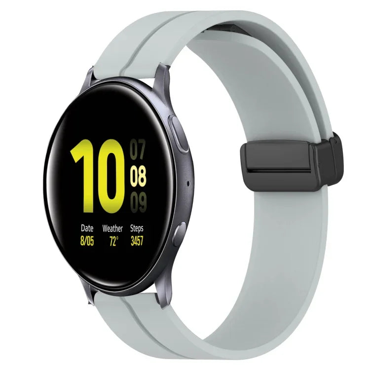 20mm 無地マグネット留めシリコンウォッチバンド、Samsung Galaxy Watch Active2 44mm用、Samsung Galaxy Watch 42mm用