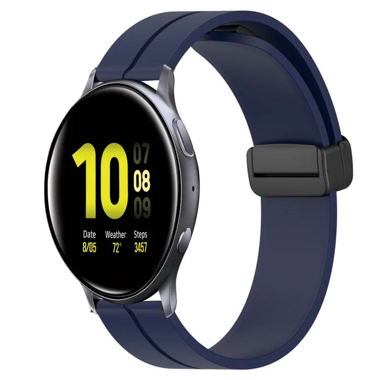 20mm 無地マグネット留めシリコンウォッチバンド、Samsung Galaxy Watch Active2 44mm用、Samsung Galaxy Watch 42mm用