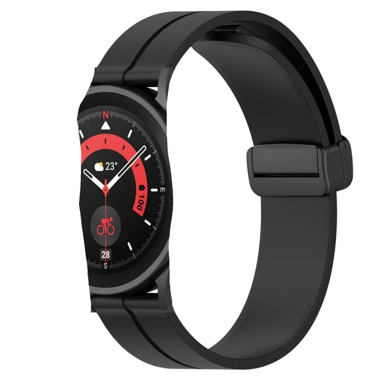 20mm 無地マグネット留めシリコンウォッチバンド、Samsung Galaxy Watch Active2 44mm用、Samsung Galaxy Watch 42mm用