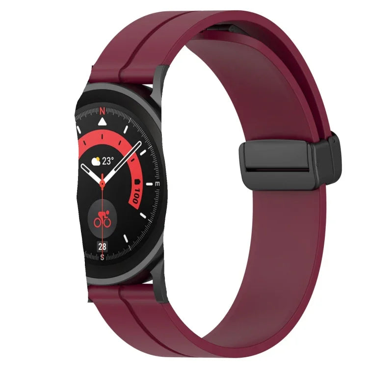 20mm 無地マグネット留めシリコンウォッチバンド、Samsung Galaxy Watch Active2 44mm用、Samsung Galaxy Watch 42mm用