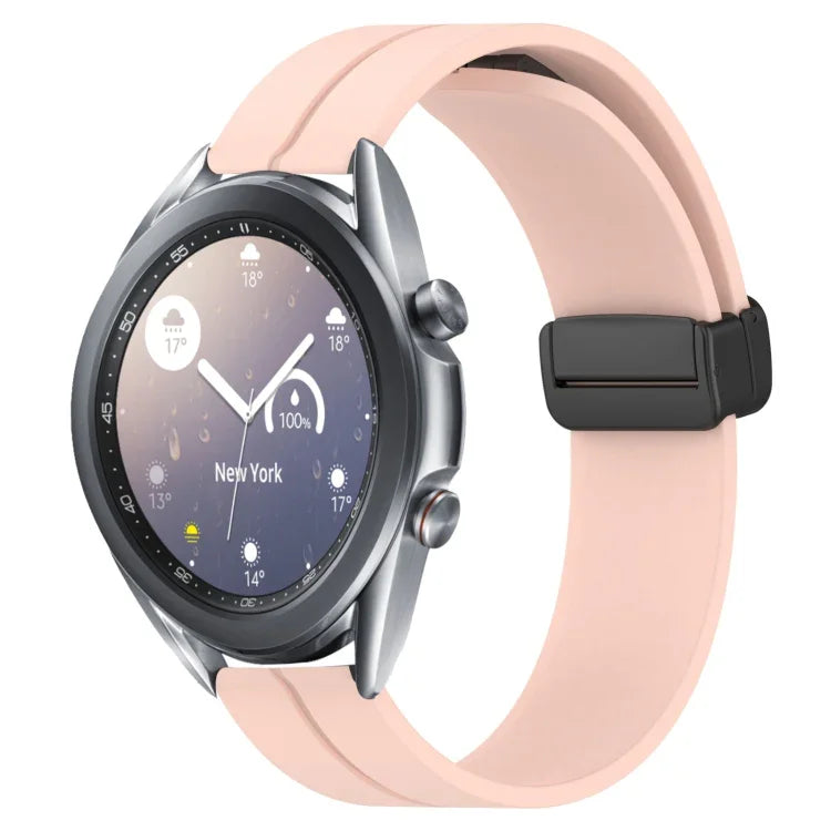 22mm単色磁気留め具シリコンウォッチバンド、Samsung Galaxy Watch3 45mm用、Samsung Galaxy Watch 46mm用、Samsung Gear S3 Classic用、Samsung Gear S3 Frontier用