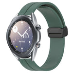 22mm単色磁気留め具シリコンウォッチバンド、Samsung Galaxy Watch3 45mm用、Samsung Galaxy Watch 46mm用、Samsung Gear S3 Classic用、Samsung Gear S3 Frontier用