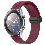 22mm単色磁気留め具シリコンウォッチバンド、Samsung Galaxy Watch3 45mm用、Samsung Galaxy Watch 46mm用、Samsung Gear S3 Classic用、Samsung Gear S3 Frontier用