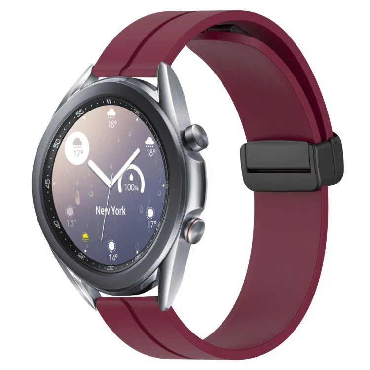 22mm単色磁気留め具シリコンウォッチバンド、Samsung Galaxy Watch3 45mm用、Samsung Galaxy Watch 46mm用、Samsung Gear S3 Classic用、Samsung Gear S3 Frontier用