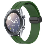 22mm単色磁気留め具シリコンウォッチバンド、Samsung Galaxy Watch3 45mm用、Samsung Galaxy Watch 46mm用、Samsung Gear S3 Classic用、Samsung Gear S3 Frontier用