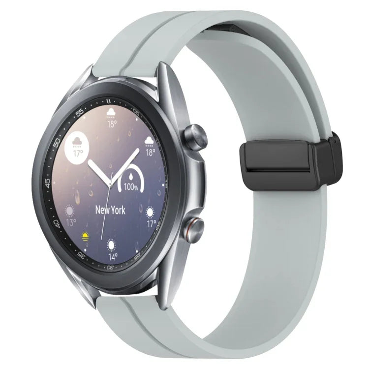 22mm単色磁気留め具シリコンウォッチバンド、Samsung Galaxy Watch3 45mm用、Samsung Galaxy Watch 46mm用、Samsung Gear S3 Classic用、Samsung Gear S3 Frontier用