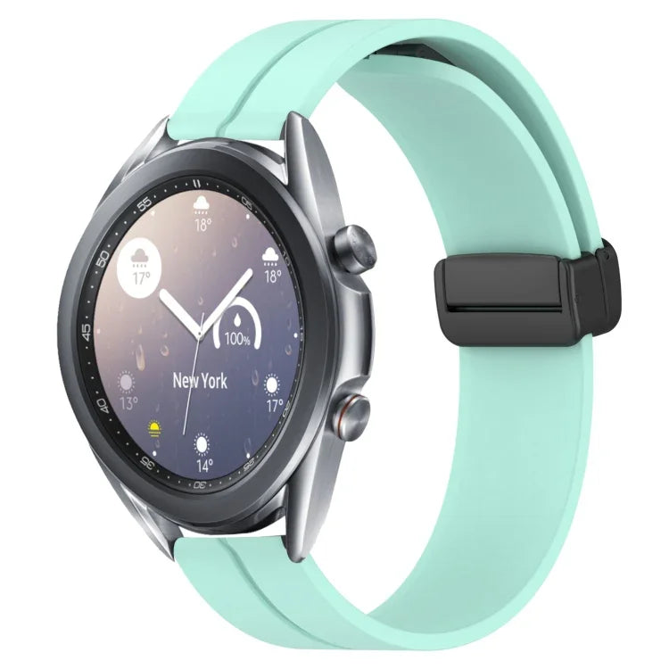 22mm単色磁気留め具シリコンウォッチバンド、Samsung Galaxy Watch3 45mm用、Samsung Galaxy Watch 46mm用、Samsung Gear S3 Classic用、Samsung Gear S3 Frontier用