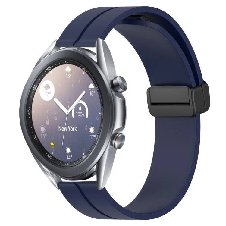 22mm単色磁気留め具シリコンウォッチバンド、Samsung Galaxy Watch3 45mm用、Samsung Galaxy Watch 46mm用、Samsung Gear S3 Classic用、Samsung Gear S3 Frontier用