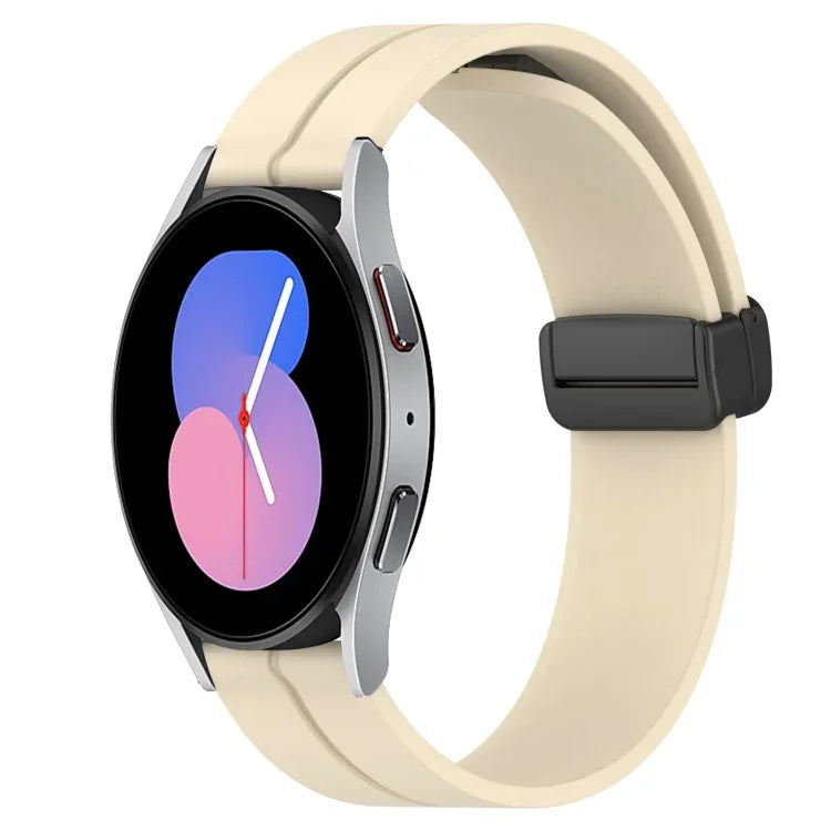 22mm単色磁気留め具シリコンウォッチバンド、Samsung Galaxy Watch3 45mm用、Samsung Galaxy Watch 46mm用、Samsung Gear S3 Classic用、Samsung Gear S3 Frontier用