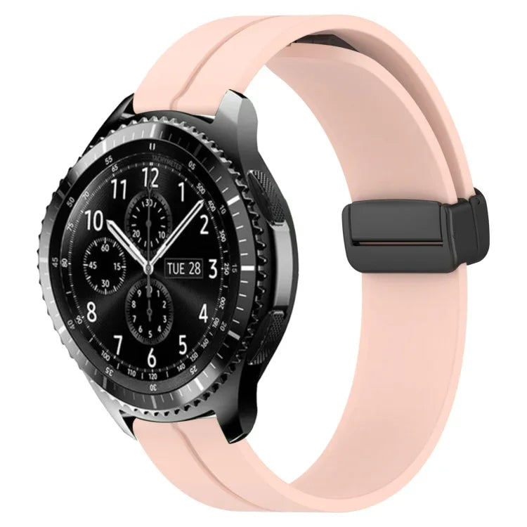 22mm単色磁気留め具シリコンウォッチバンド、Samsung Galaxy Watch3 45mm用、Samsung Galaxy Watch 46mm用、Samsung Gear S3 Classic用、Samsung Gear S3 Frontier用