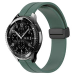 22mm単色磁気留め具シリコンウォッチバンド、Samsung Galaxy Watch3 45mm用、Samsung Galaxy Watch 46mm用、Samsung Gear S3 Classic用、Samsung Gear S3 Frontier用