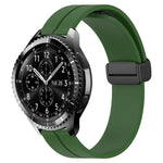 22mm単色磁気留め具シリコンウォッチバンド、Samsung Galaxy Watch3 45mm用、Samsung Galaxy Watch 46mm用、Samsung Gear S3 Classic用、Samsung Gear S3 Frontier用