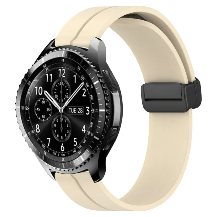 22mm単色磁気留め具シリコンウォッチバンド、Samsung Galaxy Watch3 45mm用、Samsung Galaxy Watch 46mm用、Samsung Gear S3 Classic用、Samsung Gear S3 Frontier用