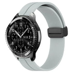 22mm単色磁気留め具シリコンウォッチバンド、Samsung Galaxy Watch3 45mm用、Samsung Galaxy Watch 46mm用、Samsung Gear S3 Classic用、Samsung Gear S3 Frontier用