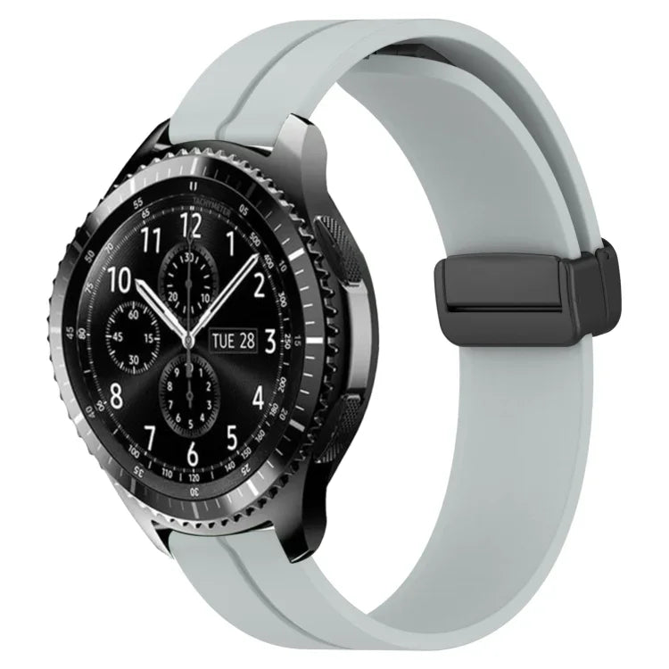 22mm単色磁気留め具シリコンウォッチバンド、Samsung Galaxy Watch3 45mm用、Samsung Galaxy Watch 46mm用、Samsung Gear S3 Classic用、Samsung Gear S3 Frontier用