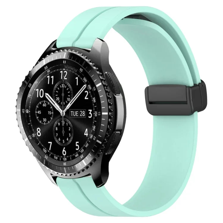 22mm単色磁気留め具シリコンウォッチバンド、Samsung Galaxy Watch3 45mm用、Samsung Galaxy Watch 46mm用、Samsung Gear S3 Classic用、Samsung Gear S3 Frontier用