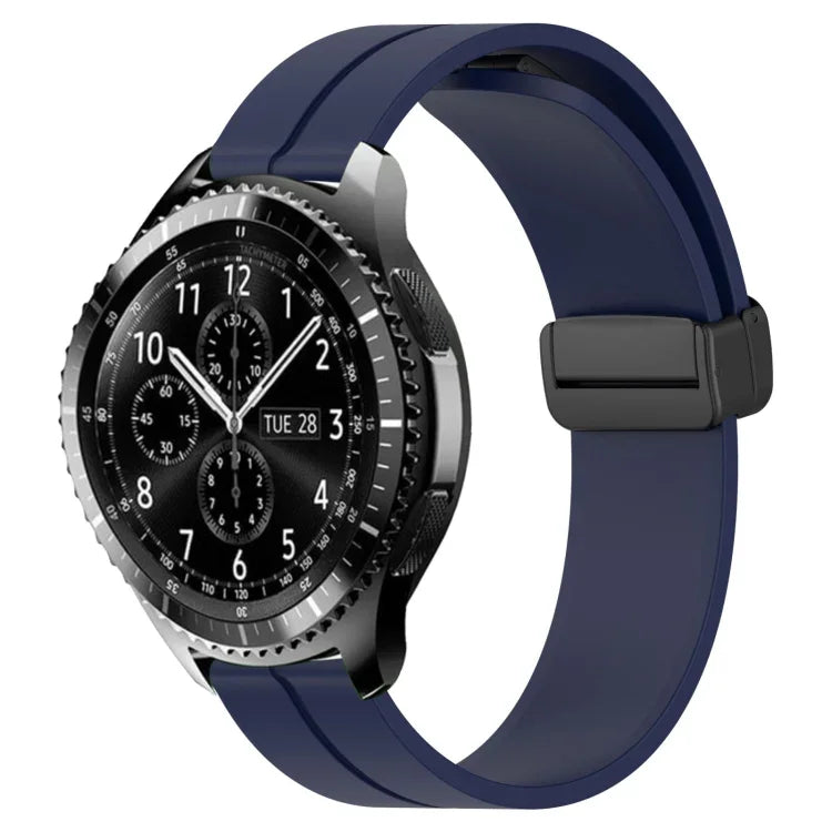 22mm単色磁気留め具シリコンウォッチバンド、Samsung Galaxy Watch3 45mm用、Samsung Galaxy Watch 46mm用、Samsung Gear S3 Classic用、Samsung Gear S3 Frontier用