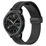 22mm単色磁気留め具シリコンウォッチバンド、Samsung Galaxy Watch3 45mm用、Samsung Galaxy Watch 46mm用、Samsung Gear S3 Classic用、Samsung Gear S3 Frontier用