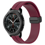 22mm単色磁気留め具シリコンウォッチバンド、Samsung Galaxy Watch3 45mm用、Samsung Galaxy Watch 46mm用、Samsung Gear S3 Classic用、Samsung Gear S3 Frontier用