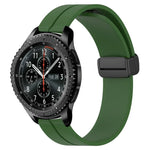 22mm単色磁気留め具シリコンウォッチバンド、Samsung Galaxy Watch3 45mm用、Samsung Galaxy Watch 46mm用、Samsung Gear S3 Classic用、Samsung Gear S3 Frontier用