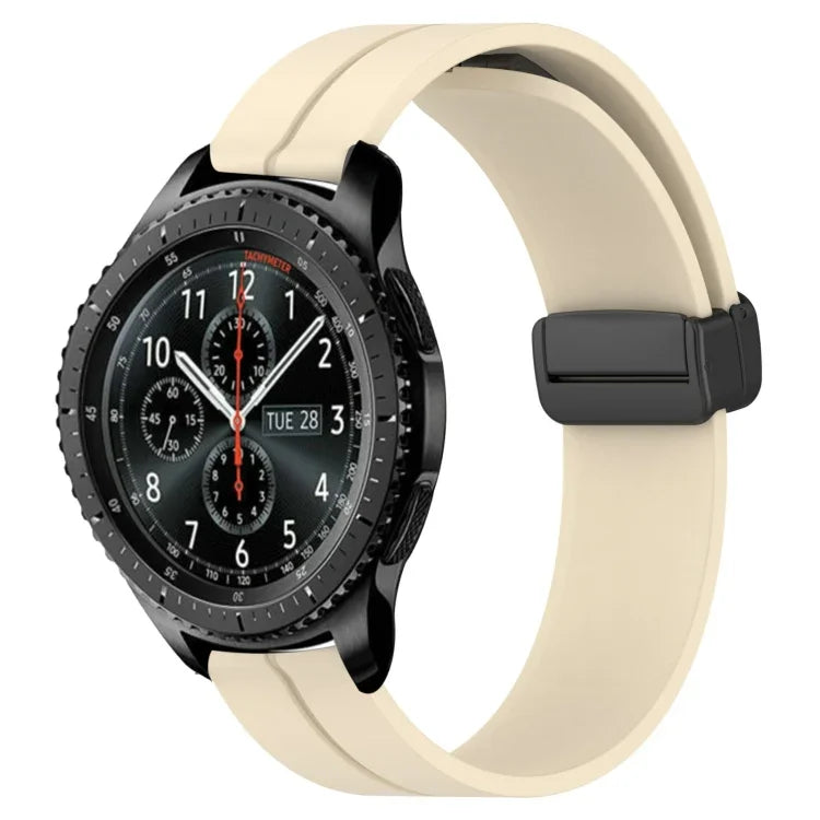22mm単色磁気留め具シリコンウォッチバンド、Samsung Galaxy Watch3 45mm用、Samsung Galaxy Watch 46mm用、Samsung Gear S3 Classic用、Samsung Gear S3 Frontier用