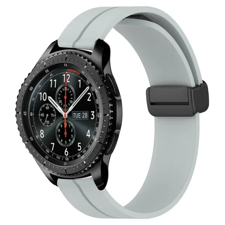 22mm単色磁気留め具シリコンウォッチバンド、Samsung Galaxy Watch3 45mm用、Samsung Galaxy Watch 46mm用、Samsung Gear S3 Classic用、Samsung Gear S3 Frontier用
