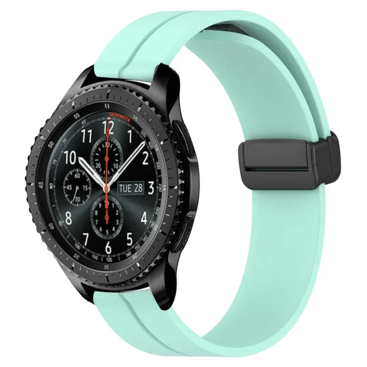 22mm単色磁気留め具シリコンウォッチバンド、Samsung Galaxy Watch3 45mm用、Samsung Galaxy Watch 46mm用、Samsung Gear S3 Classic用、Samsung Gear S3 Frontier用