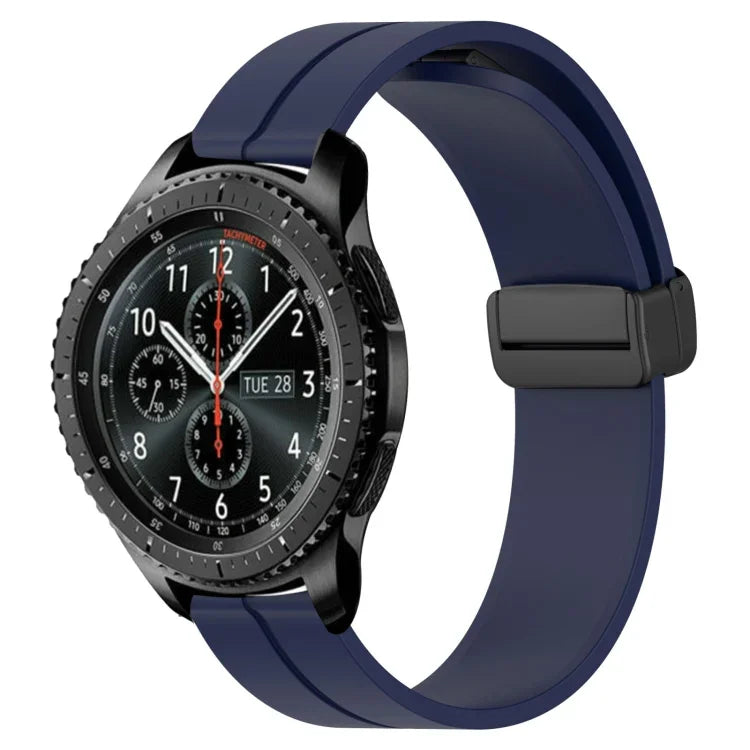 22mm単色磁気留め具シリコンウォッチバンド、Samsung Galaxy Watch3 45mm用、Samsung Galaxy Watch 46mm用、Samsung Gear S3 Classic用、Samsung Gear S3 Frontier用