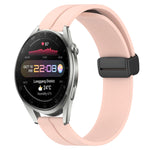 22mm Solid Color Magnetic Clasp Silicone Watch Band, For Huawei Watch 3 Pro New