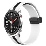 22mm Folding Magnetic Clasp Silicone Watch Band, For Amazfit GTR 4, For Amazfit GTR 3, For Amazfit GTR 3 Pro, For Amazfit GTR 2e
