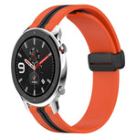 22mm Folding Magnetic Clasp Silicone Watch Band, For Amazfit GTR 4, For Amazfit GTR 3, For Amazfit GTR 3 Pro, For Amazfit GTR 2e