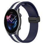 22mm Folding Magnetic Clasp Silicone Watch Band, For Amazfit GTR 4, For Amazfit GTR 3, For Amazfit GTR 3 Pro, For Amazfit GTR 2e