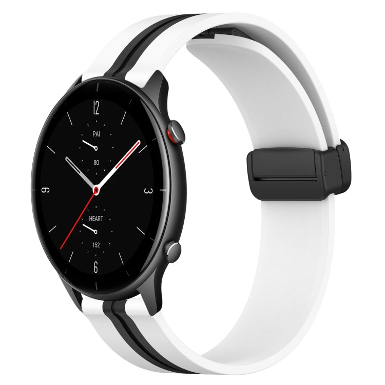 22mm Folding Magnetic Clasp Silicone Watch Band, For Amazfit GTR 4, For Amazfit GTR 3, For Amazfit GTR 3 Pro, For Amazfit GTR 2e