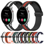 22mm Folding Magnetic Clasp Silicone Watch Band, For Amazfit GTR 2, For Amazfit 3, For Amazfit GTR 47mm