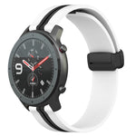 22mm Folding Magnetic Clasp Silicone Watch Band, For Amazfit GTR 2, For Amazfit 3, For Amazfit GTR 47mm