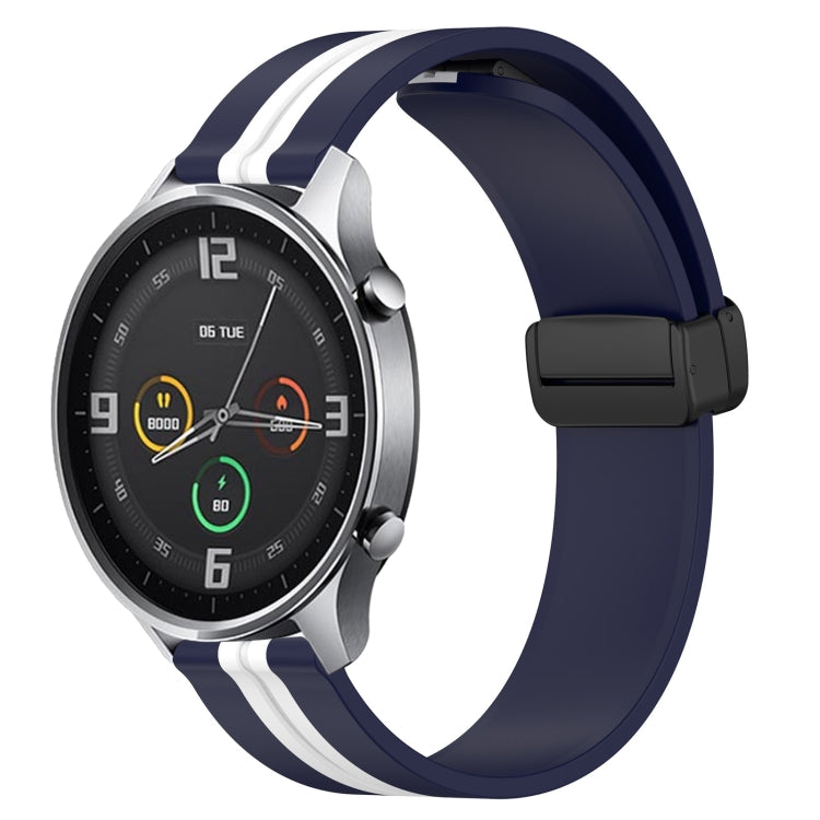 22mm Folding Magnetic Clasp Silicone Watch Band, For Xiaomi MI Watch Color